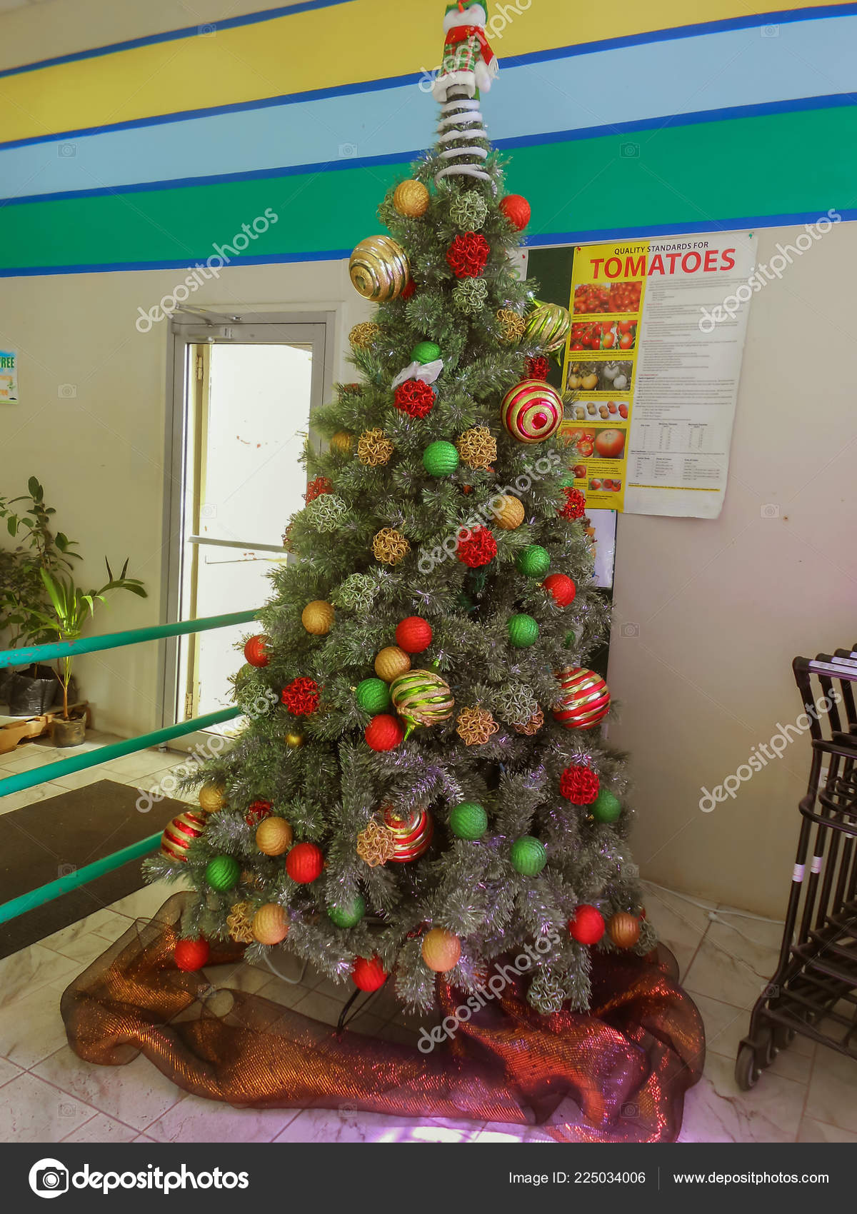 tall white christmas tree