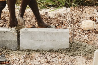 Ağaçlar ve bitki örtüsü güçlü kasırga rüzgarları altında bükülür. Yağmur damlaları sahneyi bulanıklaştırır. Ön planda bir zincir çit ve su basmış küçük bir alan görülebilir. Arka planda kısmen gizlenmiş bir bina ve yoğun yapraklar görünüyor..