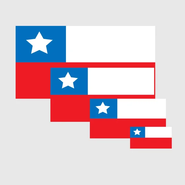 Bandera nacional chilena . — Vector de stock