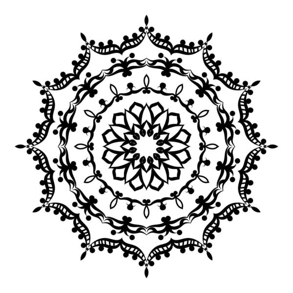 A Henna mandala alakú körkörös mintázata, — Stock Vector