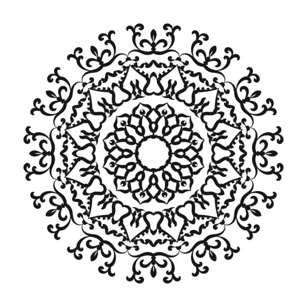 Padrão circular em forma de mandala para Henna , —  Vetores de Stock