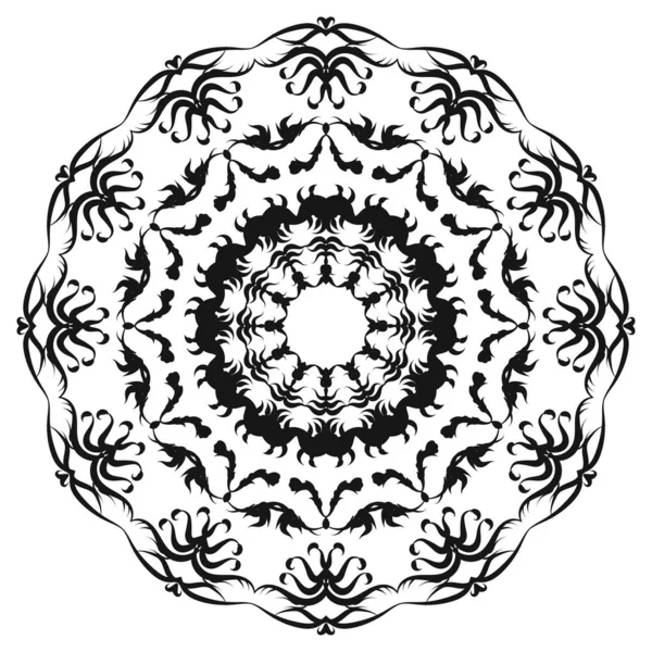 Circulair patroon in de vorm van mandala voor Henna, — Stockvector