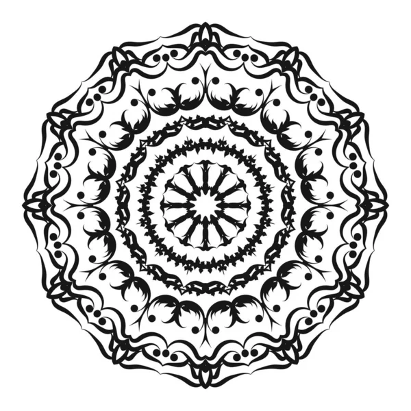 Patrón circular en forma de mandala para Henna , — Vector de stock