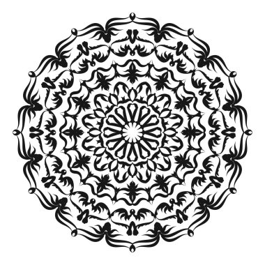 Henna için mandala biçiminde dairesel desen, 