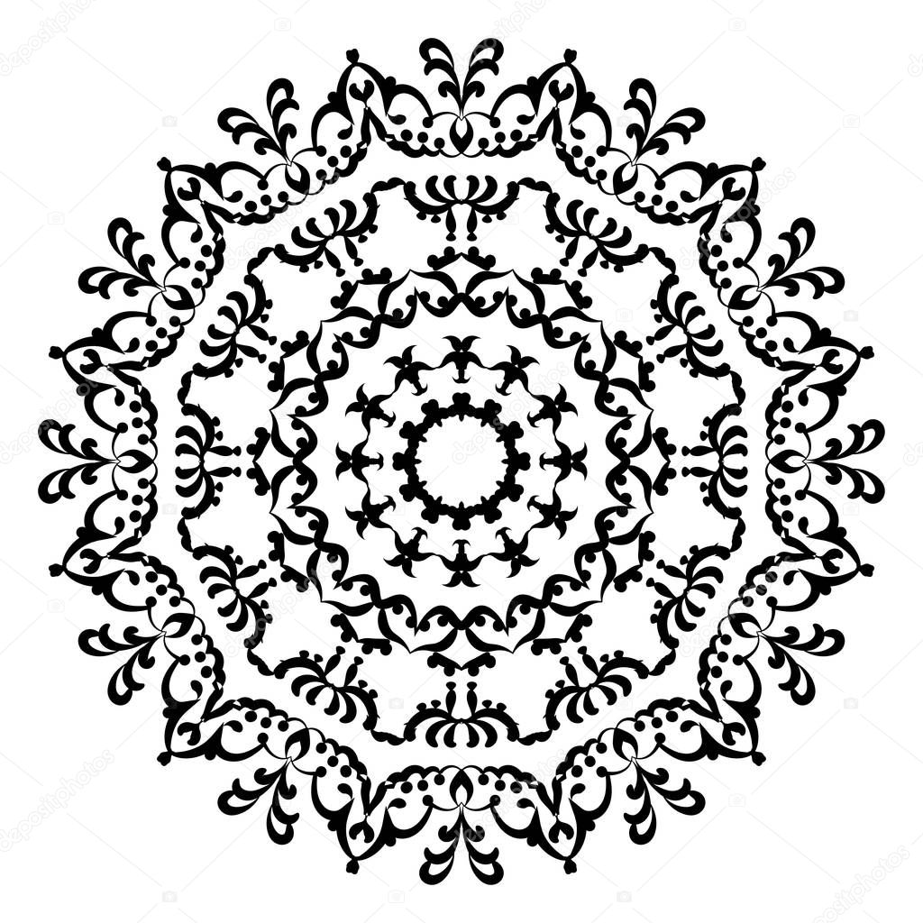 Circular pattern in form of mandala for Henna, 