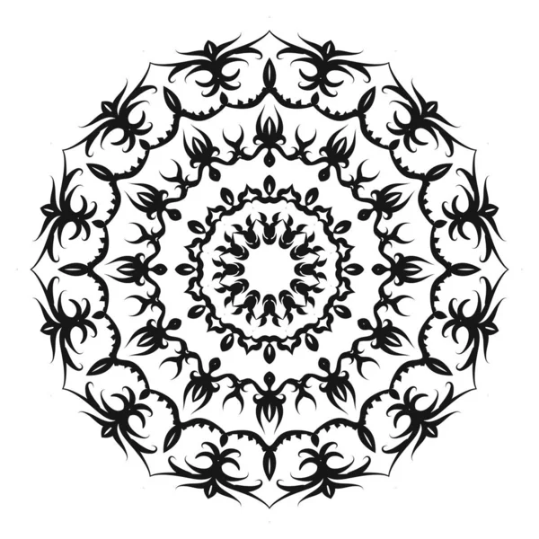 Circulair patroon in de vorm van mandala voor Henna, — Stockvector