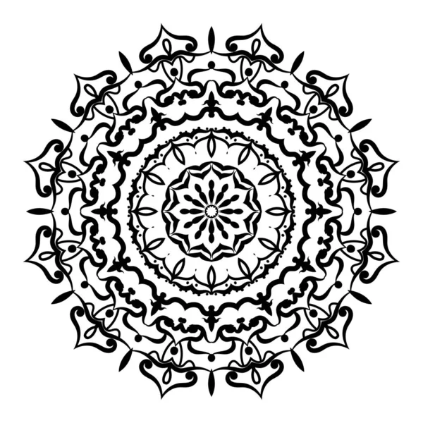 Patrón circular en forma de mandala para Henna , — Archivo Imágenes Vectoriales