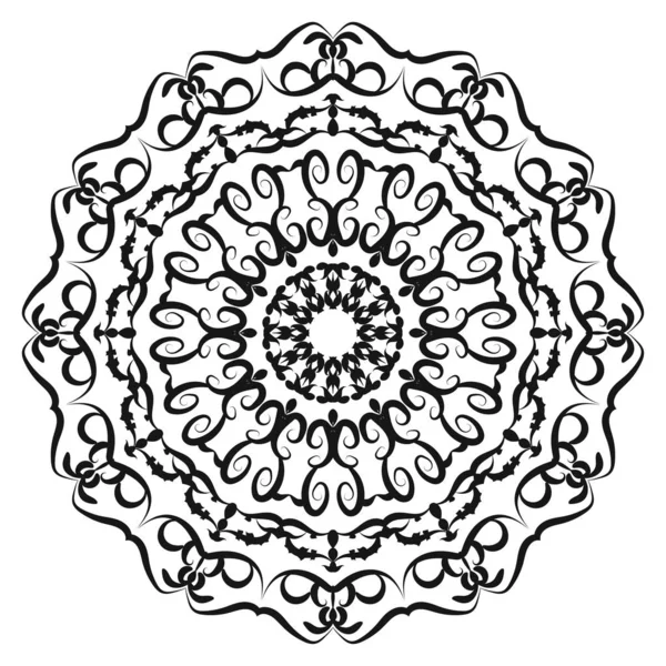 Циркулярный рисунок в форме мандалы для Хенны , — стоковый вектор