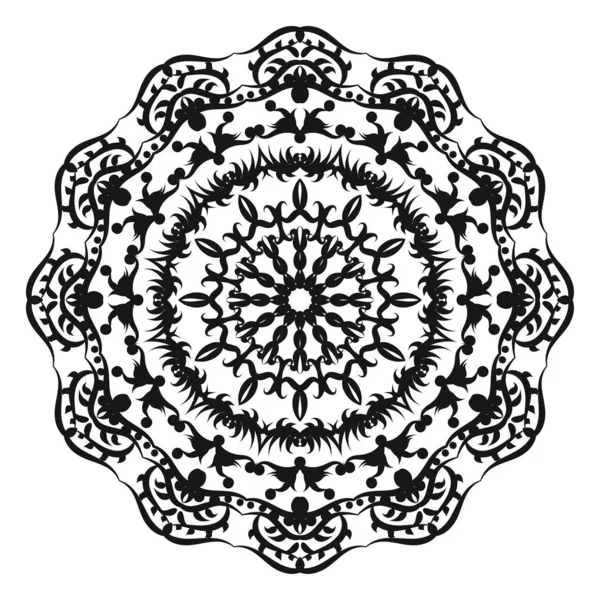 A Henna mandala alakú körkörös mintázata, — Stock Vector