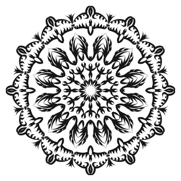 Patrón Mandala blanco y negro buen humor — Vector de stock