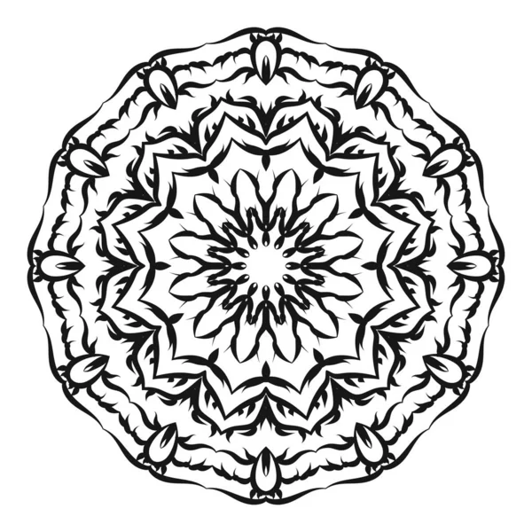 Patrón Mandala blanco y negro buen humor — Vector de stock