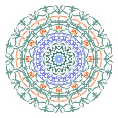 Mandala deseni siyah beyaz iyi ruh hali.