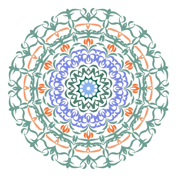 Mandala patroon zwart en wit goed humeur — Stockvector