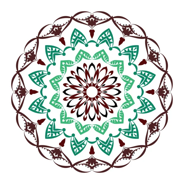 Mandala patroon zwart en wit goed humeur — Stockvector