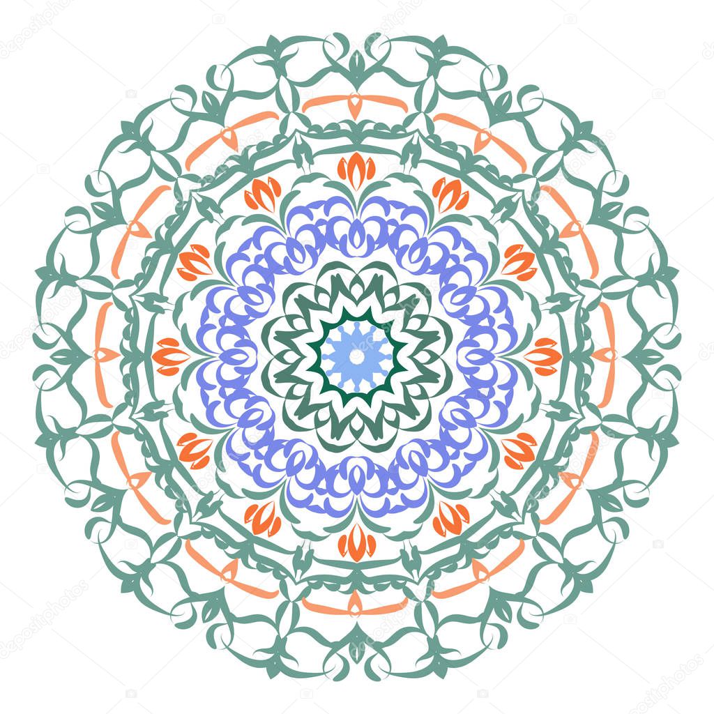 Mandala pattern black and white good mood