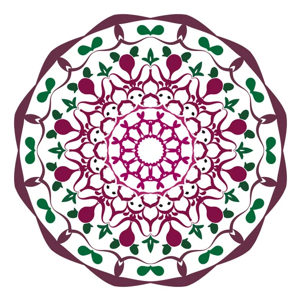 Mandala patroon zwart en wit goed humeur — Stockvector