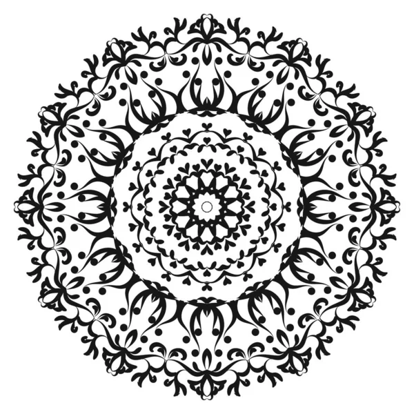 Patrón Mandala blanco y negro buen humor — Vector de stock