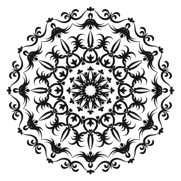 Patrón Mandala blanco y negro buen humor — Vector de stock