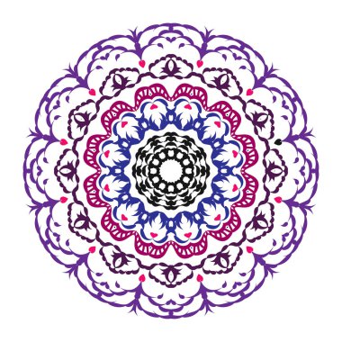 Mandala deseni siyah beyaz iyi ruh hali.