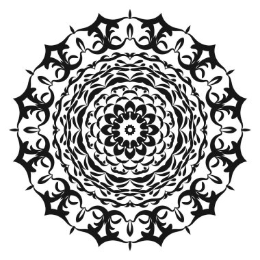 Mandala deseni siyah beyaz iyi ruh hali.