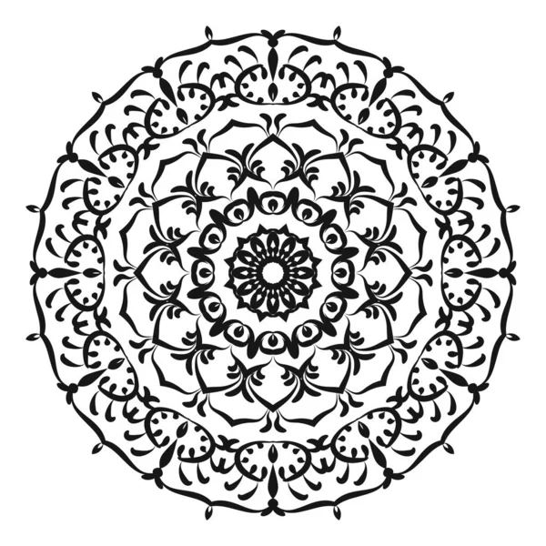 Patrón Mandala blanco y negro buen humor — Vector de stock