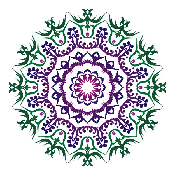 Mandala patroon zwart en wit goed humeur — Stockvector