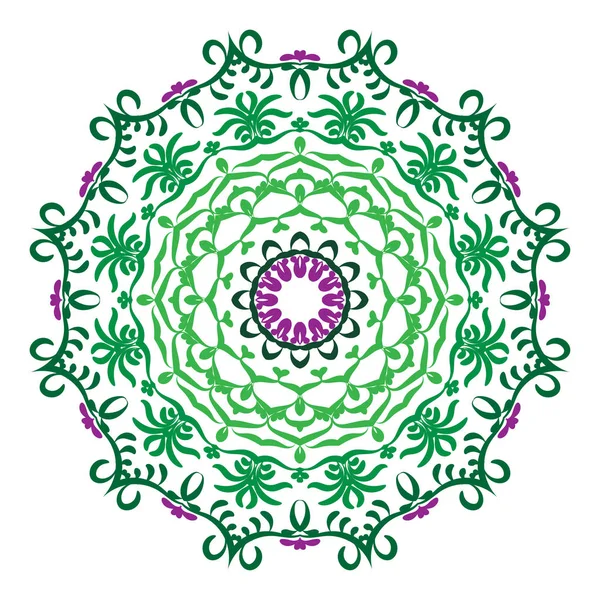 Patrón Mandala blanco y negro buen humor — Vector de stock