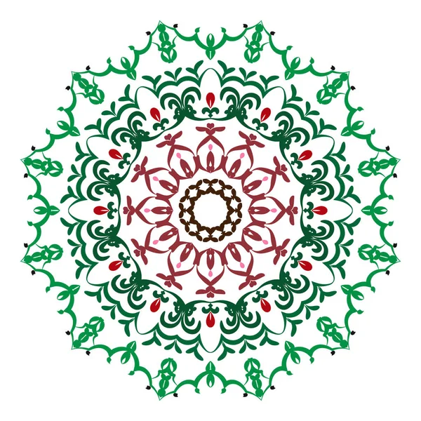 Mandala patroon zwart en wit goed humeur — Stockvector