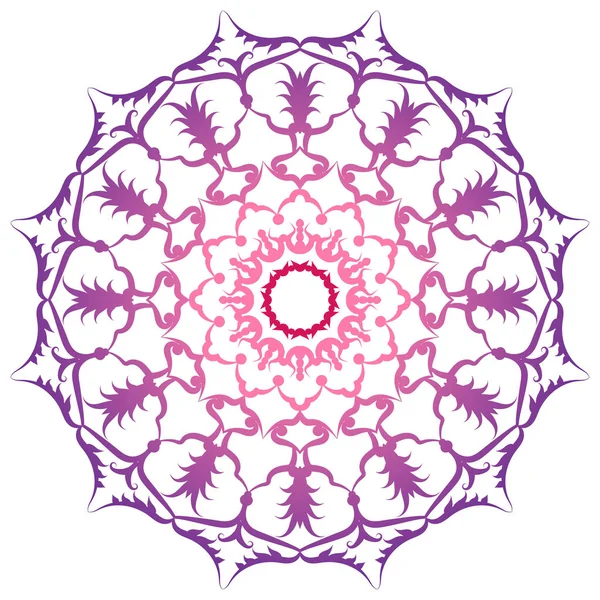 Mandala patroon zwart en wit goed humeur — Stockvector