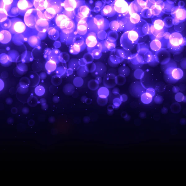 Effet Bokeh Fond Clair Violet Concept Lumières Noël Illustration Vectorielle — Image vectorielle