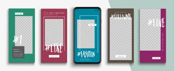 Bewerkbare Instagram Stories Sjabloon Streamen — Stockvector