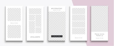 Düzenlenebilir Instagram Hikayeleri şablonu. Akıyor. 