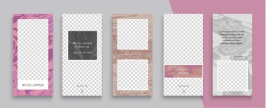 Düzenlenebilir Instagram Hikayeleri şablonu. Akıyor. 