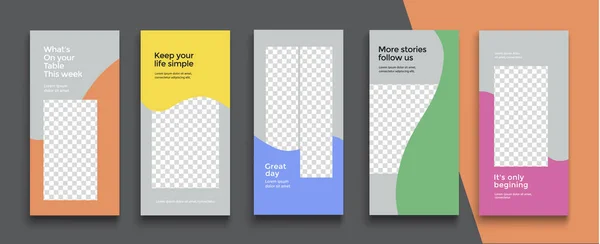 Змінити Шаблон Instagram Stories Потокове — стоковий вектор