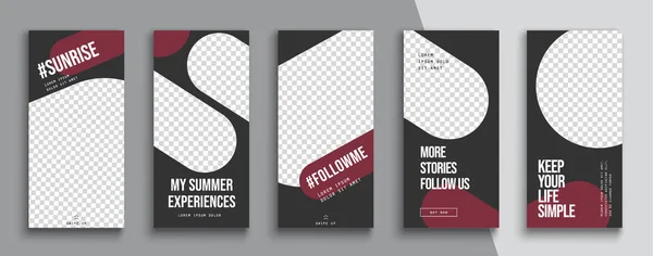 Редактируемый Шаблон Instagram Stories Потоковая Передача — стоковый вектор