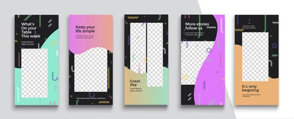 Plantilla Editable Instagram Stories Transmisión — Vector de stock