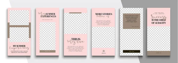 Plantilla Instagram Stories Editable Moda Diseño Para Redes Sociales Tiktok — Archivo Imágenes Vectoriales
