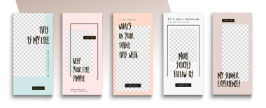 Düzenlenebilir Instagram Hikayeleri şablonu. Akıyor