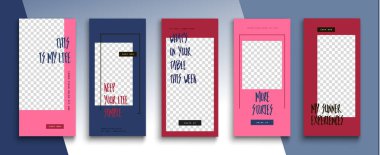 Düzenlenebilir Instagram Hikayeleri şablonu. Akıyor