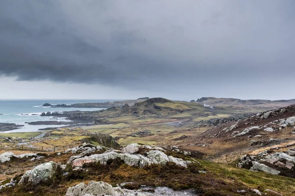 这是一个图片 崎岖的海岸线在北最点爱尔兰在马林头 — 图库照片