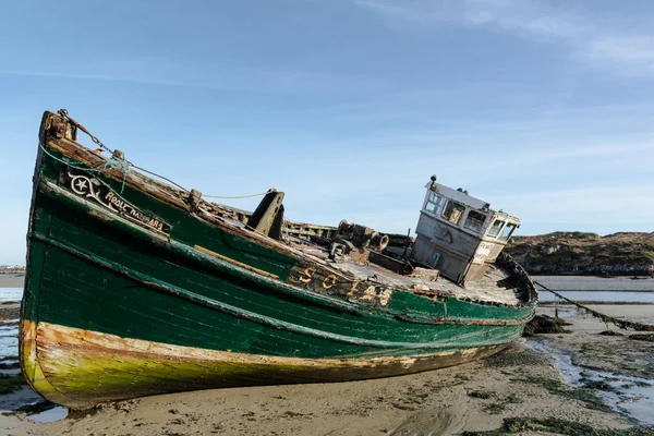 Abandon Horgászcsónak Apály Donegal Írország — Stock Fotó