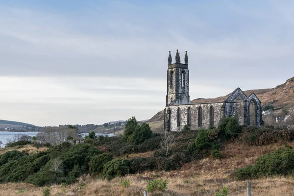 Картина Развалин Церкви Dunlewey Возле Глен Пойсен Донегол Ирландия — стоковое фото