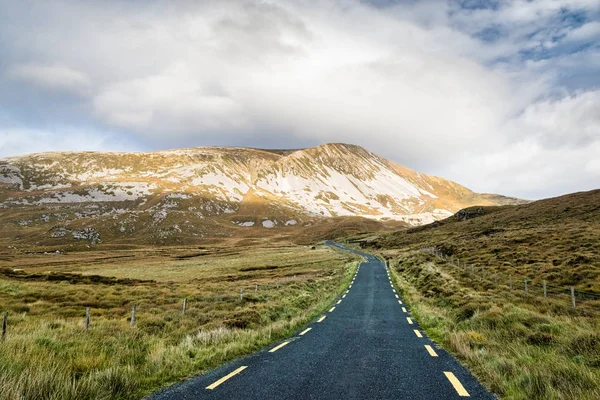 This is a remote mountain road in Donegal Ireland