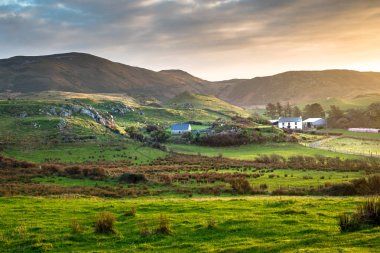 Bu bir çiftlik evinden uzak bir vadide Kuzey Donegal İrlanda deniz kenarında bir resmi vardır