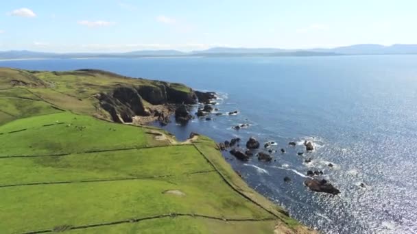 Letecký Záznam Crohy Head Sea Arch Hrabství Donegal Západním Pobřeží — Stock video