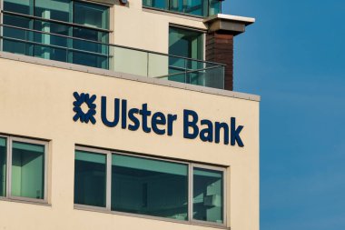 Derry, Kuzey İrlanda 19 Eylül 2020 Derry Ulster Bankası.