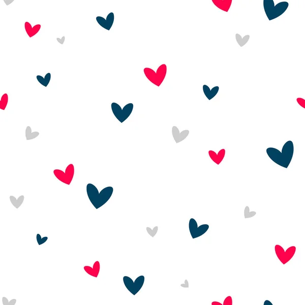 Mignon Motif Sans Couture Avec Des Cœurs Fond Amour Pour — Image vectorielle