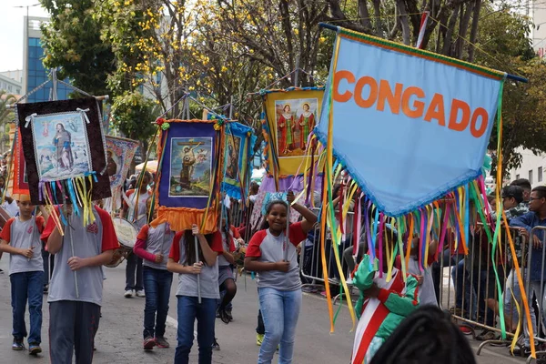 Conselheiro Lafaiete Brazil September 2018 Parade Civil Military People Celebrate — Stock Photo, Image