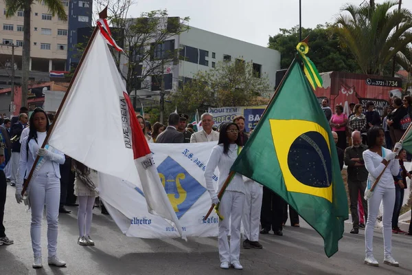 2018年9月7日 为庆祝巴西独立日 巴西平民和军人举行阅兵式 — 图库照片