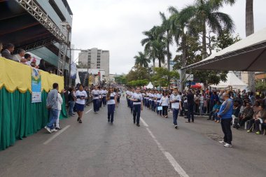 Conselheiro lafaiete Brezilya 'nın bağımsızlık gününü kutlamak için 7 Eylül 2018 sivil ve asker geçidi